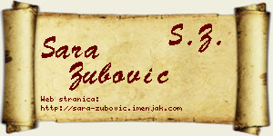 Sara Zubović vizit kartica